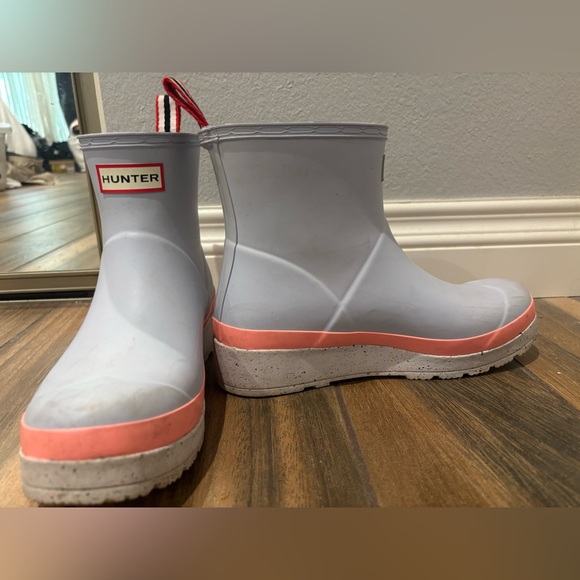 Hunter Original Short Speckled Rain Boots, Size 8 - Picture 7 of 11